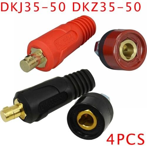 4pcs TIG Welding Cable Panel Connector Plug Style DKJ35-50 & DKZ35-50