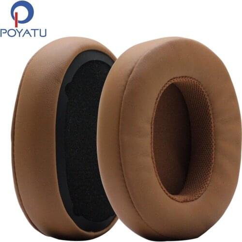 POYATU Earpads for Skullcandy Crusher Bluetooth Wireless Headphones Gray/Tan Brown Replacement Ear Cushions Ear pads Cups Repair