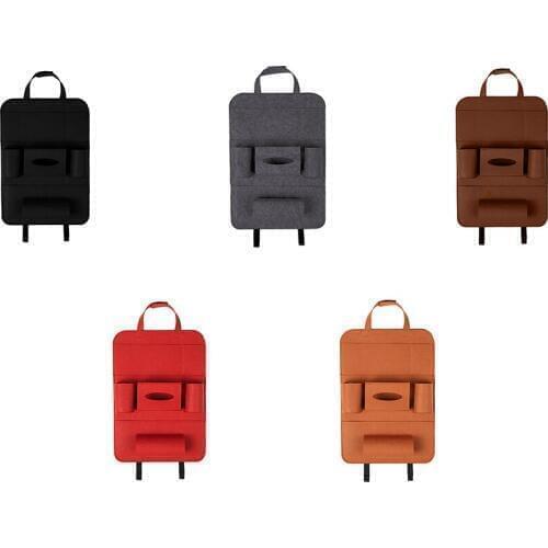 Car Seat Back Hanging Organizer Bag Universal Auto Multi-pocket Pad Cups Storage Holder Bag Auto Car Seat Back Storage Bags