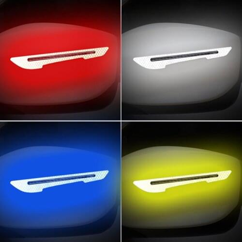 Car Reflective Marking Tape Strip Stickers RearView Mirror Anti-Collision Safety-Warning Sign Decals Car Door Protection Strips