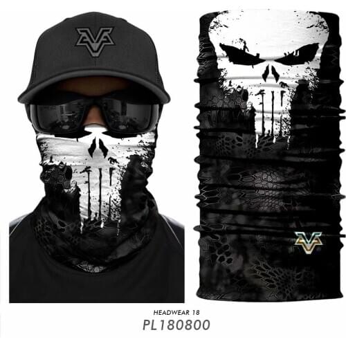 3D Seamless Bandanas Punisher Neck Buffs Motorcycle Cycling Windproof Face Mask Mascarillas Headband Hiking Scarf Face Shield