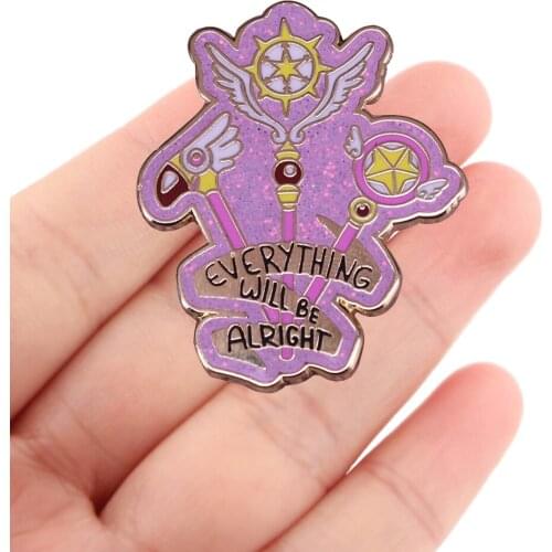 DZ1844 Japanese Anime Sakura Icons Enamel Pin Brooches on clothes Backpack Collar Hat Badge Lapel Pin Jewelry Gifts