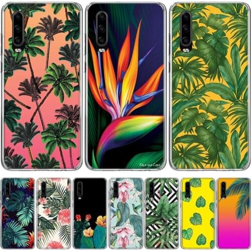 Tropical Green Plant leaf Phone Case for Huawei P30 P40 P20 P10 Mate 20 10 30 Lite Pro P Smart Z Plus + Art Luxury Cover Coque