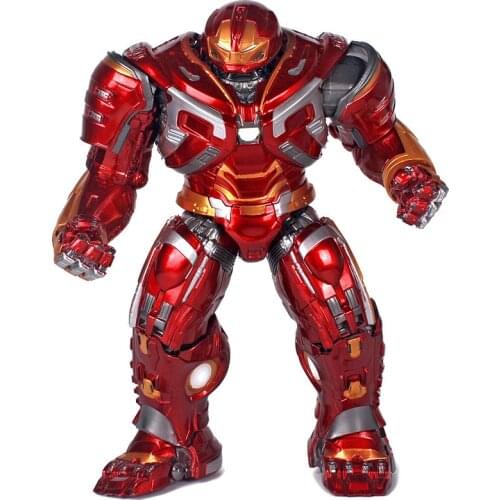 8 Inch Marvel The Avengers Alliance Models Iron Man Figma Spider-Man Hulkbuster Hulk Joints Movable Action Figure Collection Toy