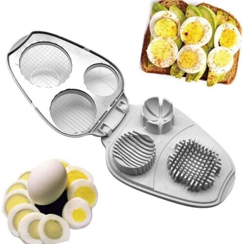 Hot Sale Stainless Steel Egg Cutter Kitchen Supplies Multi-Function Fruit Slicer Egg Salted Egg Vegetable Fruit Cutter