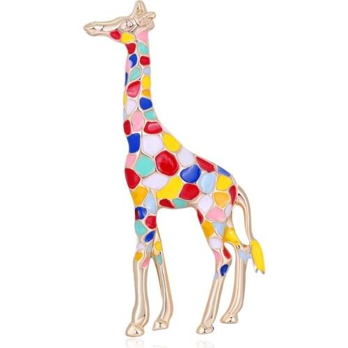 And the United States personality enamel giraffe brooch cute cartoon animals brooch joker costume fashion accessories