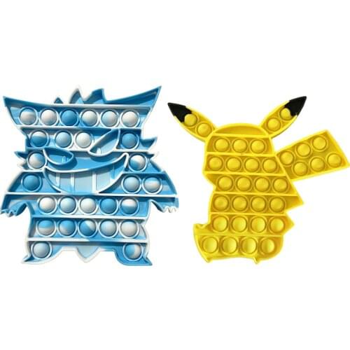 Push Pop Bubble Fidget Sensory Toy Autism Special Needs Silicone Stress Reliever Toy Anti-Anxiety Squeeze Sensory Toy 2 Pcs/Set