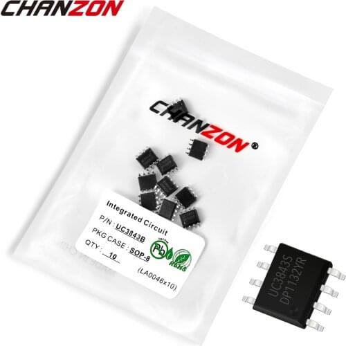 10PCS UC3843 SOP8 3843B SOP UC3843B UC3843A 3843 SMD Integrated Circuit New and Original IC Chipset In Stock