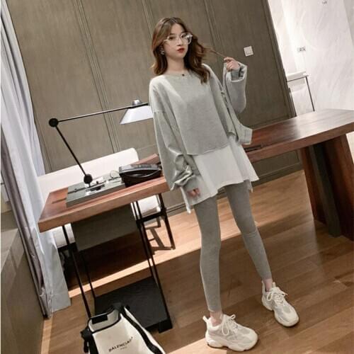 Spring Autumn Women 2 Piece Set Pants Suit Tracksuit Sweatshirts Casual Long Sleeve Solid Suit Tops+Pants Sporting Suit Female