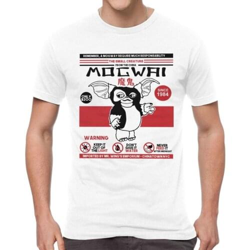 Male Your Pet Mogwai Gremlins T-Shirt Streetwear Gizmo Movie Mogwai Monster Sci Fi Tshirt Short Sleeve Cool T Shirt Cotton Tee