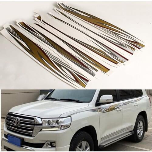 Car Body Stickers Stripes Graphics Decals For Toyota Land Cruiser 200 LC200 2016 2017 2018 2019 2020 Car Tuning Accessories
