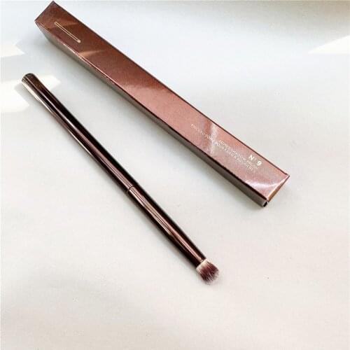 No.9 Hourglass Domed Shadow Makeup Brush Metal dark-bronze Handle Synthetic Eye Shadow Smokey Smudge Brush Beauty Cosmetics Tool