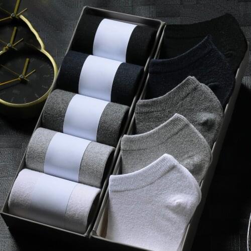 5 Pairs/Lot Men Business Durable Stitching Solid Sock Male Boy Stretchy Excellent Quality 100%Cotton Sock EU 38-44