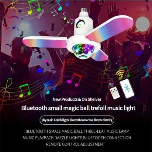 NEW Music Lamp 40W E27 Bluetooth Crystal Ball Music Light Remote Control RGB LED Foldable Lamp Crystal Ball Bluetooth Music Lamp