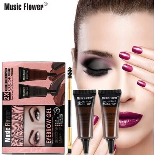 New Professional Eyebrow Gel Eyes Makeup Cream Mascara Long Lasting Fashion Eye Cosmetics by Music Flower