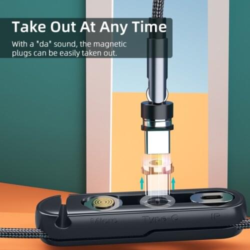 Cable Organizer Essager Magnetic Plug Case Portable Storage Box For IPhone Micro USB Type C Magnet Chagrer Adapter Connector