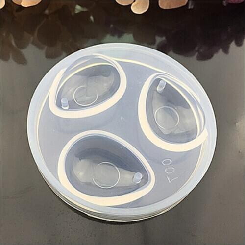 Perforated water drop time gem mold ab crystal epoxy resin DIY hand-made fetal hair pendant silicone mould