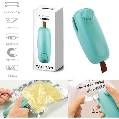 Portable Mini Bag Sealer Handheld Heat Machine Seal Kitchen Machine Heat Plastic Sealing for Plastic Bag Kitchen Storage Tool
