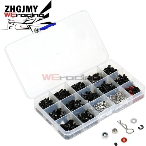 RC Car M3 M4 Metal Screws Nuts Box for 1/10 RC Crawler Car Axial SCX10 90046 Redcat Mst RC Car Model