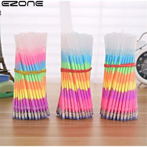 EZONE 20pcs 0.5mm Gel Pen Refill Color Gradient Pen Replacement Core Stationery For Children Painting Graffiti Drawing Supply