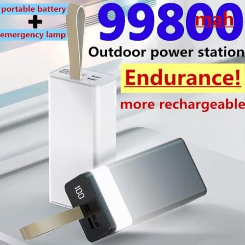 Power Bank 99800mah Portable Charging Charger Powerbank 99800 mah Mobile Phone External Battery Pack Poverbank For Xiaomi mi