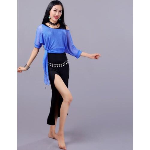 2021 New 5020# Female Belly Dance Dress Women Set O Neck Design Tops Long Skirt Latin Dance Skirt for Performance