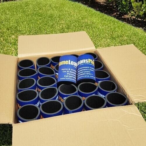 100pcs /lot Custom Logo Print Neoprene Stubby Holder Beer Can Picnic Cooler Cover Sleeve For Wedding Party Favors Or Gift