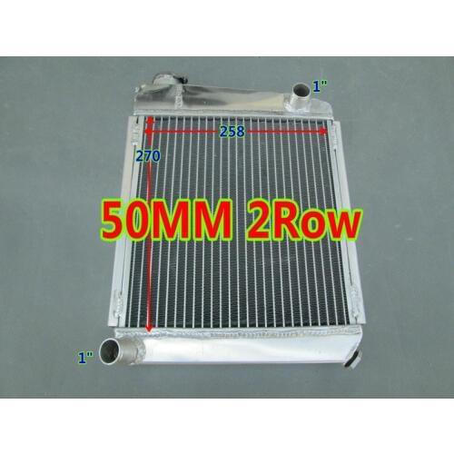 50mm 2 Rows aluminum radiator for AUSTIN ROVER MINI cooper 850/1000/1275 GT 1959-1997 MT 59 60 65 70 90 95 96 97