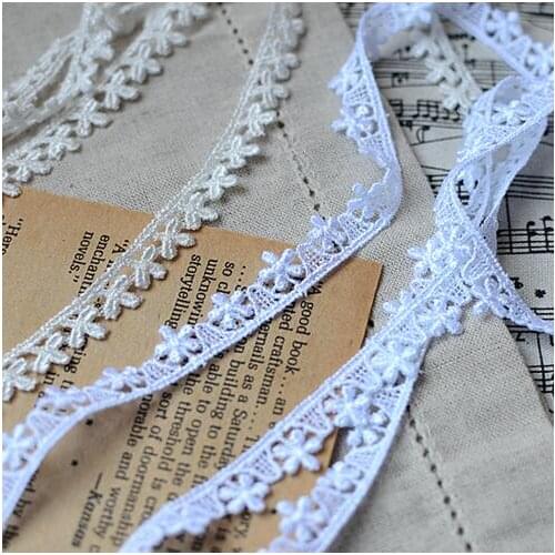 20 Meters Good Quality Ivory White Flower Lace for Garment Lace Trim Sewing Accessories Scrapbooking