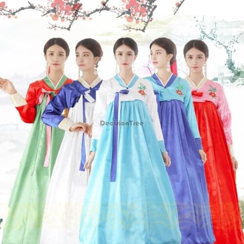 2021 oriantal korean traditional costume hanbok female korea palace costume hanbok dress national korea wedding dance dress