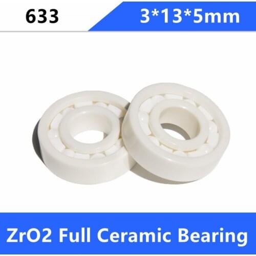 4/10pcs 633 Zirconia Ceramic deep groove ball bearings 3*13*5mm ZrO2 full Ceramic bearing 3x13x5mm