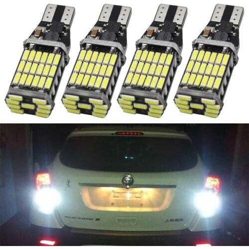 4PCS 912 T10 T15 White Canbus Error Free 45SMD LED Backup Reverse Parking Light