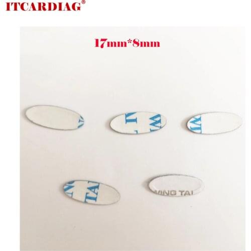 5 pcs 17mm*8mm Car Key Shell Sticker Logo For Ford Emblem Badge Aluminum DIY me-tal sticker car key logo Blue white color