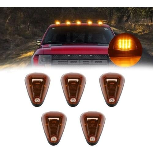 5Packs Cab Marker Light Lens Roof Running Lightsw/Wiring For Ford F150 F250 F350 F450 F550 F65 E150 1999-2016