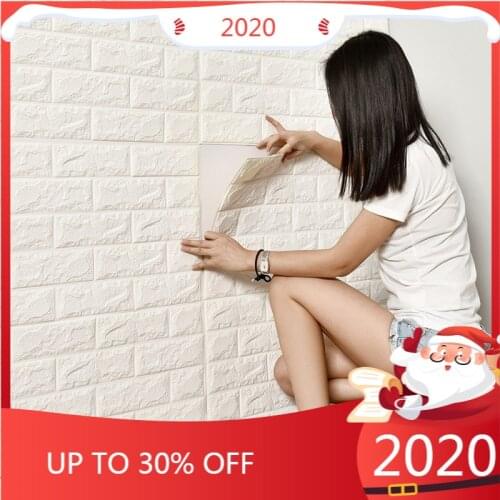 77*70cm 3D Brick Wall Stickers Wallpaper Decor Foam Waterproof Wall Covering Wallpaper For Kids Living Room DIY Background