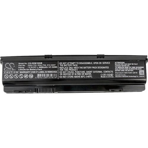 Cameron Sino 4400mAh Battery For DELL Alienware M15X,Alienware P08G,M15X6CPRIBABLK