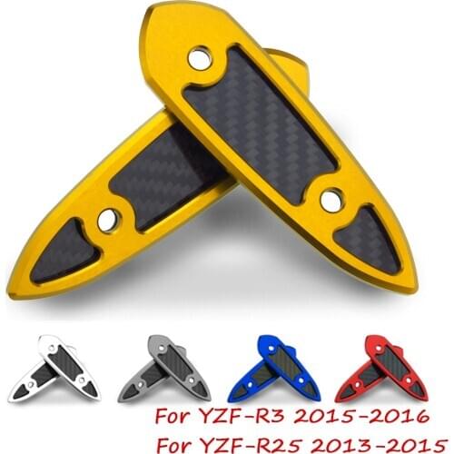 Motorcycle CNC Aluminum Rearview Mirror Hole Cap Cover Mirror Eliminators Holder For Yamaha YZF-R3 2015-2016 YZF-R25 2013-2015