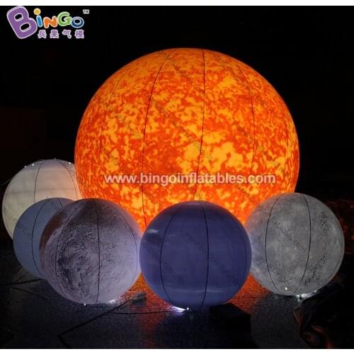 Free Shipping Planets Theme Inflatable Sun Model Balloons With Lights For Decoration - BG-Z0018