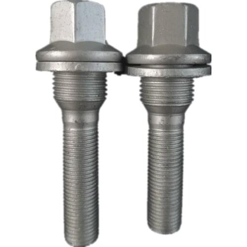 4 PCS M12 x 1.25 ALLOY Bolt WHEEL EXTRA LONG THREAD BOLTS FLAT SEAT WASHER For Peugeot 206 307 308 407 408