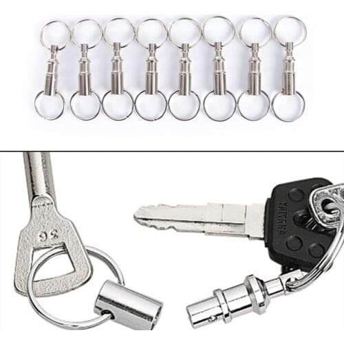 3 pcs /5 pcs Convenient Detachable Removable Pull Apart Quick Release Keychain Key Rings Snap Lock Holder