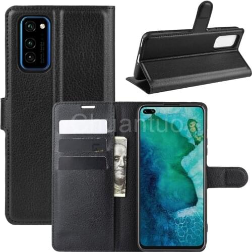 Book Style PU Leather Case Cover for Huawei Honor View 30 Flip Wallet Phone Bags Cases with Stand for Huawei Honor View 30 Pro