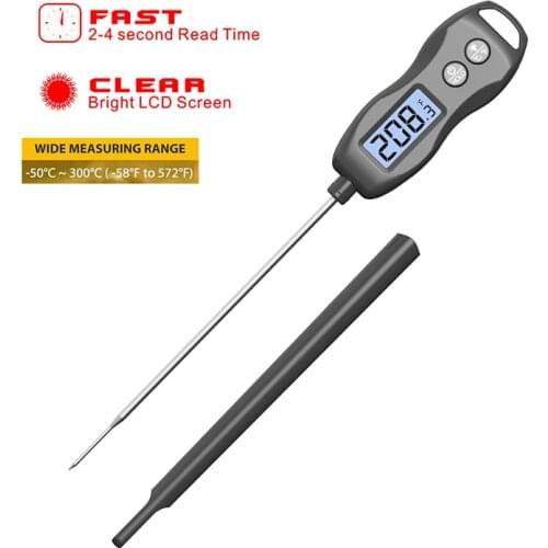 Digital Food Meat Candy Thermometer Instant Read Probe Thermometer Backlit Auto Off Waterproof for Cooking BBQ Kitchen Grill