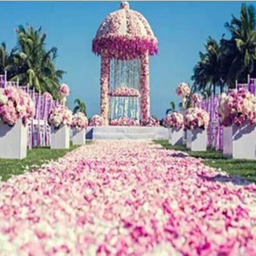 Bridal Wedding 2019 New Wholesale 1000pcs/lot Atificial Flowers Polyester Wedding Decorations Wedding Rose Petals patal Flower
