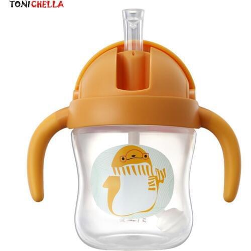 Toddler Learn To Drink Bottles Infant Drinking Cups Animal Cartoon Printed Mugs Baby Training Bottle Children Drinkware T0613