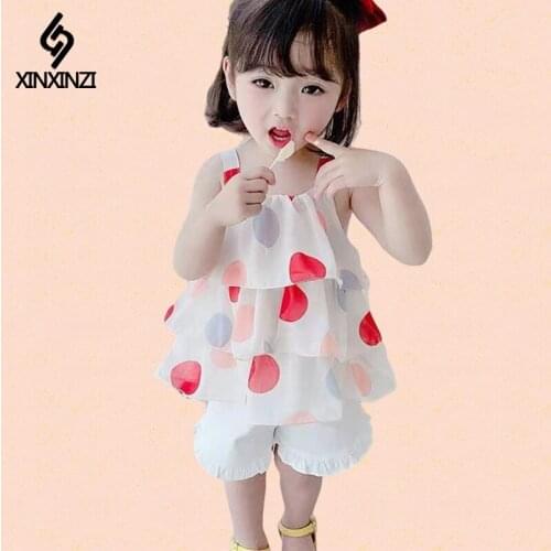 Girls Floral Sling 2021 Summer New Western Style Korean Version of Small and Medium-sized Babies Wear Net Red Jacket Vest