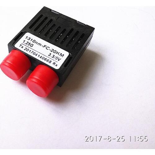 FC 1.25G Dual Fiber 1x9 Optical Transceiver Module 1.25G Transceiver 10/100/1000M single dual fiber 20KM 1310nm FC 3.3/5V