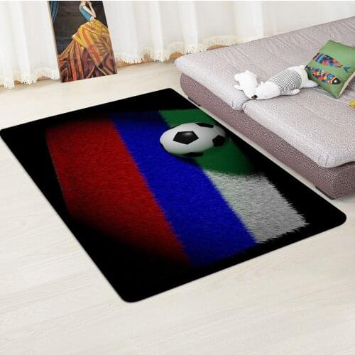 Modern Carpet 3D Football Area Rugs Flannel Rug Memory Foam Carpet Boys Kids Play Crawl Mat Big Rug Carpets for Home Living Room