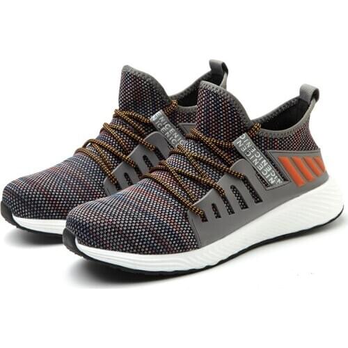 Steel Toe Work Shoes Men Women Trainer Shoes Puncture-Proof Work Safety Sneakers Light Breathable Industrial & Construction Shoe