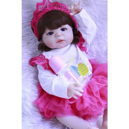DollMai reborn dolls 23" full silicone reborn baby dolls toys for children gift BJD princess doll bebes reborn menina bonecas