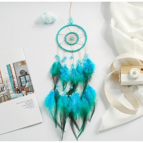 Dream Catcher Girl High Quality Feathers Wind Chimes Flowers Hanging Dreamcatcher For Home Wedding Decoration